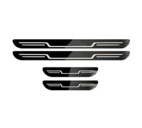 4PCS Car Door Sill Protector for Skoda Yeti (5L) 5-Door SUV 2009 2010 2011 2012 2013,Scratch Resistant Kick Plate Guard Protectors Styling Accessories,A-Black Mirror