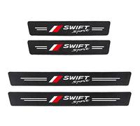 4Pcs Car Door Sill Protector for Suz-uki Swift Sport, Carbon Fiber Outer Door Sill Non-Slip Kick Plates Sticker Trim, Auto Accessories Scuff Guard Threshold Cover Pedal Edge Entry Guard Decorative