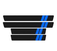4PCS Car Door Sill Protector for VW T-Cross C1 I 2019-2025, Universal Anti-Trampling Protection Decorative Strips Threshold Welcome Pedal Cover,A/Short Blue Line
