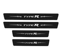 4Pcs Car Door Sill Protector Kick Plate Guard for Hon-da Accord Civic HR-V CR-V Vezel FIT, Carbon Fiber Automobile Threshold Protection Sticker Welcome Pedal Decor Accessories, Type R