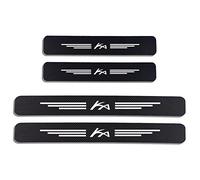 4Pcs Car Door Sill Protector Kick Plates For Fo-rd B-MAX GT KA FLEX C-MAX Figo, Carbon Fiber Scuff Guard Threshold Cover Door Entry Guards Cover Trim Auto Anti-Scratch Accessories, KA