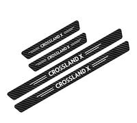 4Pcs Car Door Sill Protector Kick Plates For Op-el Astra Adam Combo Corsa Insignia, Carbon Fiber Scuff Guard Threshold Cover Door Entry Guards Cover Trim Auto Anti-Scratch Accessories, Crossland X