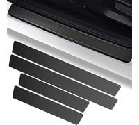 4Pcs Car Door Sill Protector Strip Carbon Fiber for Mini Cooper S F65 F66 Countryman U25 Aceman 2024 2025, Carbon Fiber Sticker Protective Welcome Pedal Protector Cover Decoration Accessory