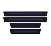 4pcs Car Door Sill Protector Strips for Honda CR-V ZR-V Civic 2024-2026, Car Kick Plates Carbon Fiber Anti Scratch Threshold Protective Film,C/Purple Line