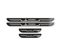 4Pcs Car Door Sill Protector Strips for Mitsubishi Pajero/Montero/Shogun SWB 2000-2003, Stainless Steel Kick Plates Welcome Pedal Threshold Protective Film Door Sill Bumper Protective Film