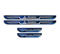 4Pcs Car Door Sill Protector Strips for Mitsubishi Pajero/Montero/Shogun SWB 2004-2006, Stainless Steel Kick Plates Welcome Pedal Threshold Protective Film Door Sill Bumper Protective Film