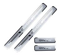 4Pcs Car Door Sill Protector Strips for NIS-san Qashqai 2016-2022, Stainless Steel Kick Plates Scuff Guard Threshold Styling Decoration Accessories