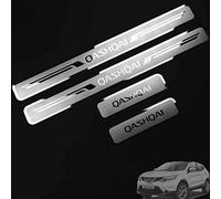 4Pcs Car Door Sill Protector Strips for NIS-san Qashqai J10 J11, Stainless Steel Kick Plates Scuff Guard Threshold Styling Decoration Accessories