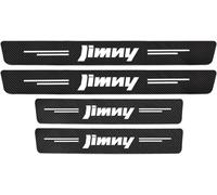 4Pcs Car Door Sill Protector Strips for Suzuki Jimny MK3 1998-2018, Premium Carbon Fiber Sill Protectors，Carbon Fiber Threshold Protective Stickers