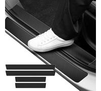 4pcs Car Door Sill Protector Strips for Volvo V60 5-doors Estate 2019-, Car Carbon Fiber Door Sill Kick Plates Anti Scratch Waterproof Threshold Protectors