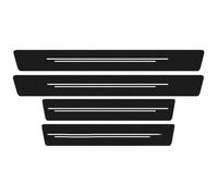 4pcs Car Door Sill Protector Strips for Volvo XC60 XC90 XC40 XC70 S60L C30 S80 S90 V50 V60, Car Kick Plates Carbon Fiber Anti Scratch Threshold Protective Film,A/White Line