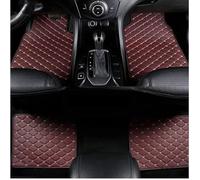 4Pcs Car Floor Mats for Mazda 2 2007 2008 2009 2010 2011 2012 2013 2014 2015, Leather Waterproof Non Slip Floor Liner All Weather Car Carpet Interior Accessories,B-Red beige