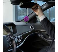 4PCS Car Fresheners Hanging Lavender Air Fragrance Purple Rose Flower Car Aromatherapy Tablets Rearview Mirror Pendant Auto Fresheners Long Lasting Fragrance Scented Card