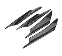 4PCS Car Front Bumper Deflector Lip Splitter Fins Canards Body Spoiler, ABS Plastic Bumper Protector, Carbon Fiber Style Car Accessories with Adhesive Tape for Most Vehic