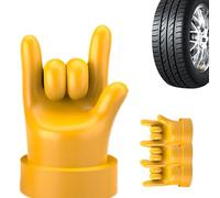 4PCS Car Gesture Valve Caps - Creative Novelty Middle Finger Tire Decoration Caps | Funny Rubber Finger Valve Stem Ç | Universal Seal Air Ć For Car, Motorcycle, Truck, SUV - Modified Tire Access