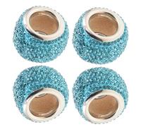 4pcs Car Headrest Collar Rhinestone Blue Crystal Decoration Ring | Quick Setup and Easy Install, Adds Sparkly Bling Interior Look, for Teen Drivers and Rental Cars
