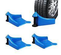 4pcs Car Hose Guide, Plastic Car Wash Hose Tire, Preventing Stucking and Snagging under Wheels Hose Guide for Car Wash Tool for Motorcycle and Truck Tires (Blue)