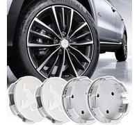 4Pcs Car Hub Centre Caps 60mm, Universal Car Wheel Covers for Car Accessories, Aluminum Wheel Center Caps LaserCut Accessories Waterproof DustProof Wear