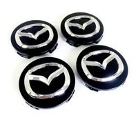 4Pcs Car Hub Centre Caps for Mazda 2 3 6 CX-3 CX-30 CX-5 CX-50 CX-60 CX-7 CX-8 CX-9 MX-5 MX-30, Wheel Center Caps AutoDecor Accessories Waterproof DustProof Wear Resistant Anti Rust,56MM