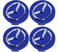 4Pcs Car Hub Centre Caps for Mazda 2 3 6 MX-5 MX-30 CX-3 CX-8 56mm Wheel Covers Car Tire Logos Badge Emblem Tyres Rims Styling Decoration Accessories, blue style