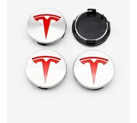 4pcs Car Hub Centre Caps for Tesla Model S Model X Model 3 Model Y 56mm, Wheel Hub Caps Waterproof Anti Rust Hub Centre Caps Badge Logo Accessories,F
