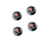 4pcs Car Hub Centre Caps Sticker, for SAAB 9 3 9 5 9-3 9-5（56MM）Wheel Hubcap Waterproof DustProof Rust Auto Styling Decoration Accessories,A