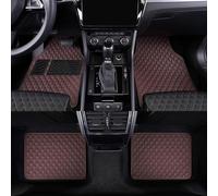 4pcs Car Leather Floor Mats For Audi A1 A3 A4 A5 A6 A7 A8 TT Q2 Q3 Q5 Q7 Q8 S-Line Convertible Coupe Sportback Estate, Luxury Waterproof Anti Slip Liner Carpets Tailored Front Rear Row Auto Pads