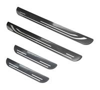 4Pcs Car Outer Door Sill Kick Plates Protector for Hyundai Creta 2016-2018, Stainless Steel Scuff Guard Threshold Welcome Pedal Strip Cover,Styling Decoration,Carbon Fiber