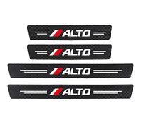 4pcs Car Outer Door Sill Protector for Suz-uki SX4 S-Cross Swift Jimny Vitara, Carbon Fiber Auto Kick Plates Accessories Scuff Guard Threshold Cover Pedal Sticker Trim - Self-Adhesive, Alto