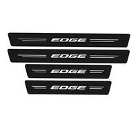 4pcs Car Outer Door Sill Protector Kick Plates for Fo-rd Focus Fiesta Kuga Fusion Edge ST-Line S-max ST, Carbon Fiber Accessories Scuff Guard Threshold Cover Pedal, Trim Non-Slip, Edge