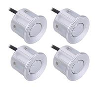 4Pcs Car Parking Sensor Reversing Radar Vehicle Backup Detector System Reversing Radar Probe (Silver)