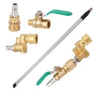 4pcs Car Radiator Cleaning Wand Kit, 38.6in Pressure Washer Brush with Switch Valve Swivel Coupler and Quick Connect for Efficient Radiator & Gutter Cleaner Duster
