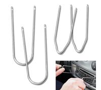 4PCS Car Radio Stereo Removal Tool Kit - Universal U & V Shape Keys for Effortless Radio Extraction for Easy Access & Repair