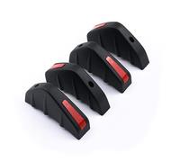 4Pcs Car Rear Bumper Spoiler for Mazda 3 BL 2011-2016, ABS Rear Bumper Splitter Lip, Anti Crash Accessories Spoiler Shark Fin Protector,Black red
