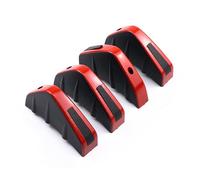 4Pcs Car Rear Bumper Spoiler for Nissan Qashqai II 2014-2021, ABS Rear Bumper Splitter Lip, Anti Crash Accessories Spoiler Shark Fin Protector,Red