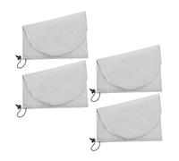 4pcs Car Rearview Mirror Covers Oxford Cloth Silver Protection | Double-layer Design, Drawstring Closure, Tight Fit, Dust Proof, Windproof Stability, for Outdoor Parking and Urban Roads