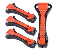 4PCS Car Safety Hammer, Emergency Car Escape Tool with Car Window Breaker and Seat Belt Cutter, Rescue Survival Auto Safety Hammer Kit