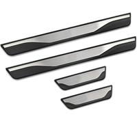 4Pcs Car Stainless Steel Door Sill Kick Plates, for Lincoln Continental (FN74) LS MKS, Outer Door Sill Welcome Pedal, Car Kick Plates,C