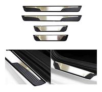 4Pcs Car Stainless Steel Door Sill Kick Plates, for Lincoln Continental (FN74) LS MKS, Outer Door Sill Welcome Pedal, Car Kick Plates,A