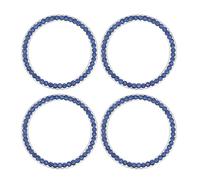 4pcs Car Stem Caps Handmade Crystal Rhinestone Blue Universal Dust