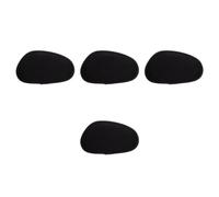 4pcs Car Thigh Rest Pad Soft Support Mat for Daily Driving | Plump Sponge, Textured Antislip Surface, Easy Installation, Black Finish, Driver and Passenger Use