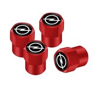4pcs Car Tire Valve Stem Caps,Car Tyres Dust Caps,for Opel Corsa D Astra Insignia Mokka Adam Combo OPC Vauxhall,Leakproof Corrosion Resistant Car Valve Caps,Car Accessories,C-Red