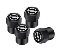 4pcs Car Tire Valve Stem Caps,Car Tyres Dust Caps,for Opel Corsa D Astra Insignia Mokka Adam Combo OPC Vauxhall,Leakproof Corrosion Resistant Car Valve Caps,Car Accessories,D-Black