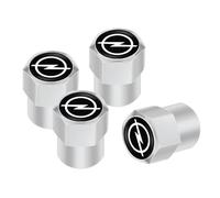 4pcs Car Tire Valve Stem Caps,Car Tyres Dust Caps,for Opel Corsa D Astra Insignia Mokka Adam Combo OPC Vauxhall,Leakproof Corrosion Resistant Car Valve Caps,Car Accessories,A-Silver