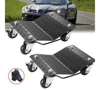 4Pcs Car Tyre Skate Wheel Dolly 1500Lb Heavy Duty Vehicle Positioning Trolley