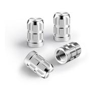 4pcs Car Tyre Valve Caps for 2020-2025 Toyota Highlander, Aluminum Alloy Wheel Valve Dust Cap Stem Covers Replacement Dustproof Leak Proof,normal-Silver