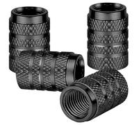 4Pcs Car Tyre Valve Dust Caps for Dacia Lodgy 2017-, Replacement Automobile Wheel Air Covers Airtight Leakproof Vehicle Stem Protectors,black