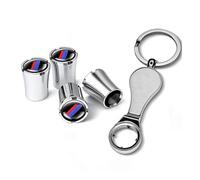 4Pcs Car Tyre Valve Stem Caps with Wrench Keychain for Citroën C4 Coupe LA 2004-2011 Anti-Theft Metal Dust Covers Air Leak-proof Car Wheel Accessories,Silver