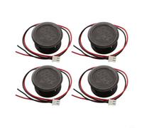 4Pcs Car Voltmeter DC 4V-100V Green LED Screen | Reverse connection safe, no wire burn risk, stable performance, long for service life, plastic housing