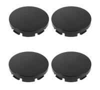 4pcs Car Wheel Center Caps in Black 56mm ABS Plastic Snap Hub Cover | Clip to Clip Width 53mm, Total Height 13mm, Decorative Protection for Trucks, Alloy Wheels and Refurbishment